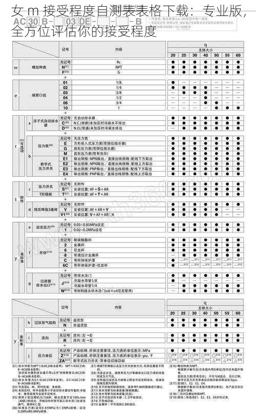 女 m 接受程度自测表表格下载：专业版，全方位评估你的接受程度